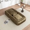 Upholstered Human Dog Sofa Chair with Massage Pillow & Adjustable Backrest, Velvet Lounger Chair for Adult & Pets-Baofuwish - 3 of 4