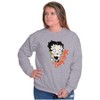 Betty Boop Zombie Cartoon Skeleton Women Crewneck Sweatshirt Brisco Brands - 3 of 4