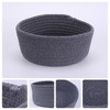 REGALWOVEN Home Decor Entryway Desk Key Tray Round Woven Storage Basket 2 Pcs - 3 of 4