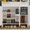 FUFU&GAGA White Multifunctional Shoe Cabinet with Adjustable Shelves and 3 - Mode Lighting - 4 of 4