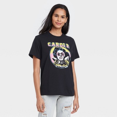 Women's Cardi B Short Sleeve Graphic T-Shirt - Black XS