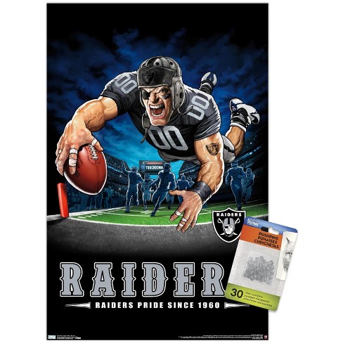 Trends International NFL Las Vegas Raiders - Logo 21 Wall Poster, 14.72 x  22.37, Premium Unframed Version