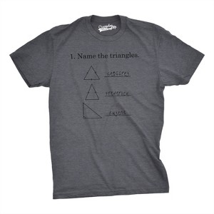 Mens Name The Triangles Funny Math T Shirt Sarcasm Novelty I Love Math Graphic - Crazy Dog Men's T Shirt - 1 of 4