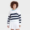 Women's Striped Cable Knit Pullover Sweater - All In Motion™ - 3 of 4