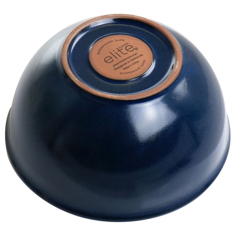 Gibson Elite Dumont 4 Piece Terracotta Bowl Set in Dark Blue, 3 of 7