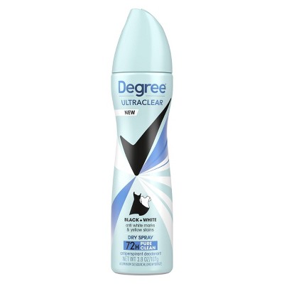 Degree Ultra Clear Black + White Pure Clean Antiperspirant & Deodorant Dry Spray - 3.8oz