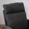 Kumasinova Accent Rocking Chair,Upholstered Nursery Glider Rocker with Side Pocket,Comfy Armchair with High Back for Living Room,Nursery,Dark Gray - 4 of 4