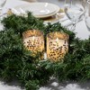 LumaBase Battery-Operated LED Glass Candles with Flickering Flame, Fern - Set of 2 - 3 of 4