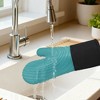 REGALWOVEN Soft Silicone and Cotton Oven Mitts Heat-Resistant Cooking Gloves Gripping for Baking, Kitchen Mitts Set of 2 - 4 of 4