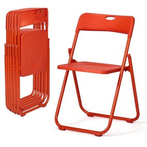 Karl Home |Stackable Metal Folding Chair Set (Set of 6) - 1 of 4
