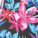 black tropical floral