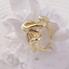 SOHI Women's California Gold The Surrealism Statement Ring - 2 of 4