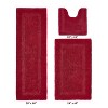 Lux Premium 100% Cotton  Ultra-Soft Tufted Solid Reversible 3 Piece Bath Rug Set, Water-Absorbent, Durable, Machine Washable Bathroom Rug - 2 of 4
