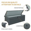 Gulches 260 Gallon Metal Outdoor Deck Box Waterproof, Large Patio Storage Box w/Lockable for Patio Cushions, Pool Accessories, Garden Tools ,Dark Gray - 4 of 4