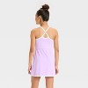 Girls' Knit Contrast Trim Dress - All In Motion™ - 2 of 3