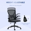 VYNXARIA Mid-Back Mesh Office Chair with Lumbar Support & Adjustable Flip-Up Arms - Black - 3 of 4