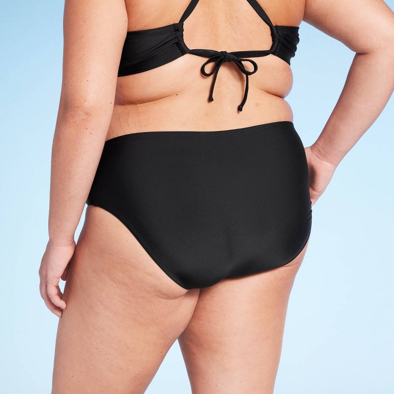 Women's Mid-Rise Cheeky Bikini Bottom - Wild Fable™ Black, 3 of 5