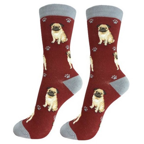 Baby/toddler/child Cute Pug Socks. Multiple Sizes Offered. Choose From 0-6  Months to 10 Years. Cute Gift 