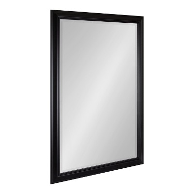 Kate and Laurel Dalat Plastic Rectangle Mirror, 28x40, Black