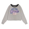 NFL New York Giants Girls' Gray Crew Fleece Hooded Sweatshirt - image 2 of 3