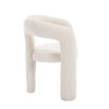 Sapphtopaz 2pc Accent Chair with Curved Round Backrest, Upholstered Living Room Chair Comfy Chair Arm Chair Furniture for Living Room - 4 of 4