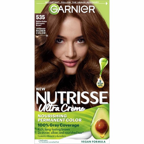 Garnier Nutrisse Nourishing Permanent Hair Color Creme - 535 Medium ...