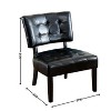 Gray Blended Leather Tufted Accent Chair with Oversized Seating - 4 of 4