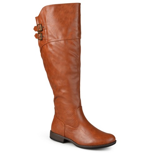 Journee Collection Women's Tori Wide Calf Riding Boots - Knee High Fashion Boots With Zip