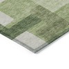 Artichoke Green And Ivory Abstract Washable Indoor Outdoor Area Rug - 4 of 4