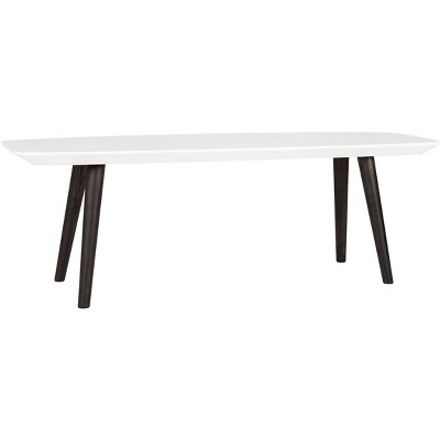 Josiah 47'' Rectangular White & Dark Brown Wood Coffee Table