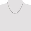 Black Bow Jewelry 2.5mm Sterling Silver Solid Flat Rope Chain Necklace - 3 of 4