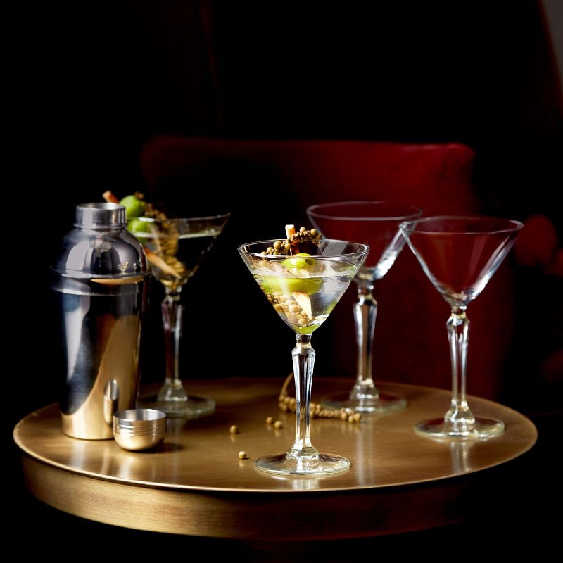 Libbey Capone Entertaining Set with 4 Martini Glasses and Shaker, 2 of 6
