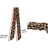Allegra K Women's Skinny Leopard Printed Hairband Long Neckerchief Neck Scarf 2Pcs - 3 of 4