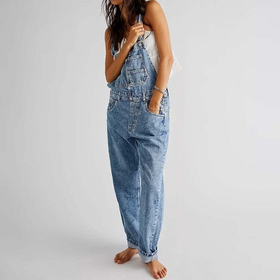 Women's Classic Denim Overalls – Relaxed Fit with Tapered Legs & Functional Pockets Cherie Code