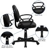 Emma and Oliver Mid-Back Black LeatherSoft Swivel Ergonomic Office Chair - Back Adjustment - 3 of 4