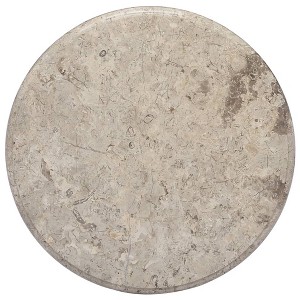 vidaXL Table Top Gray Ø19.7"x1" Marble - 1 of 4