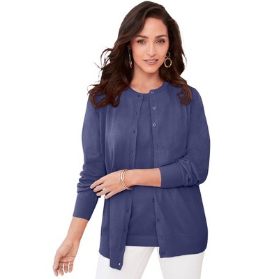 Jessica London Women's Plus Size Fine Gauge Cardigan