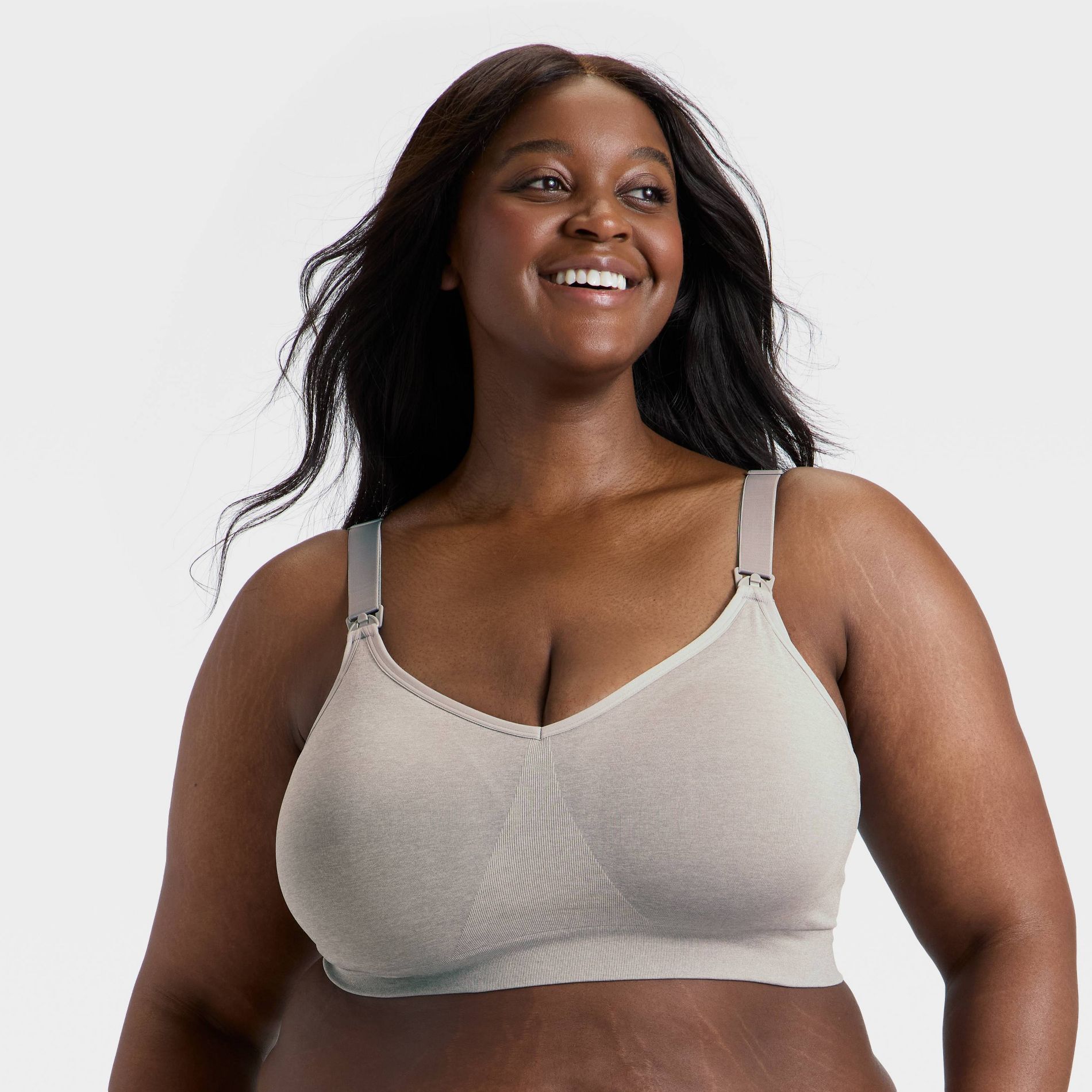 Women's Nursing Lightly Lined Seamless Bralette - Auden™ Heathered Gray XXL