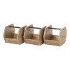 IRIS Stackable Wooden Storage Cube: Oak Decorative Storage Bins, 3 Baskets, 11" System Compatible, Brown, 27.13" Height - 2 of 4