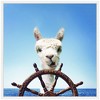 Kate & Laurel All Things Decor 22"x22" Sylvie Boat Animal Alpaca Framed Canvas by The Creative Bunch Studio White - 2 of 4