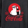 Women's - Coca-Cola - Polar Bear Circle With Snowflakes Lightweight French Terry Wide Neck Long Sleeve Shirt - 2 of 4