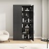 62"x31"x16" Wood Accent Cabinet in Black, Storage Organizer with Adjustable Shelves for Kitchen Bedroom Entryway Living Room Dinning Room - 3 of 4