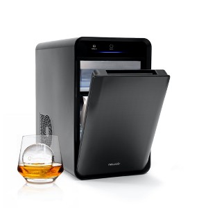 Newair Countertop Whiskey Ice Ball Maker, 32 Ice Spheres in 24 Hours, Clear Ice Machine in Black Stainless Steel, Round Ice for Whiskey and Cocktails - 1 of 4