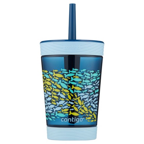 Contigo 14oz Plastic Spill Proof Kids Fish Tumbler With Straw Target