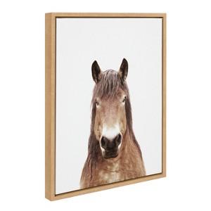 18" x 24" Sylvie Meadow Horse Portrait Framed Canvas by Amy Peterson - Kate & Laurel All Things Decor - 1 of 4