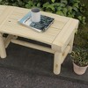 VYNXARIA Outsunny Semicircular Wooden Garden Bench - Stylish Wrap-Around Seating for Outdoors - 2 of 4