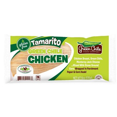 Green Chile Food Company Gluten Free Frozen Tamarito Green Chile Chicken - 6oz