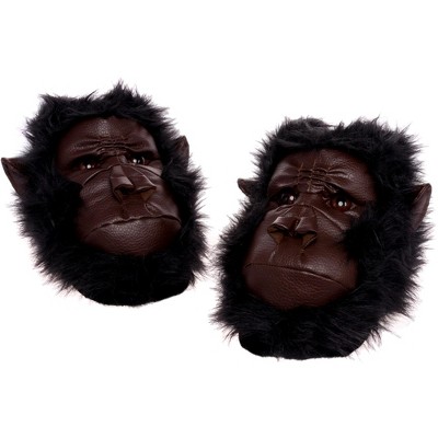 FUNZIEZ! - Men's Gorilla Animal Slippers (Large)
