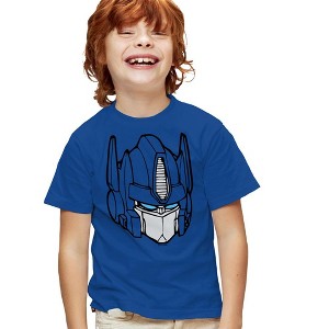 Boys' Short Sleeve Transformers Optimus Head T-Shirt - 1 of 4