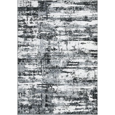 Washable Non-Slip Abstract Runner Rug - Ultra Thin Kitchen & Hallway Carpet for Laundry, Bathroom, Bedroom